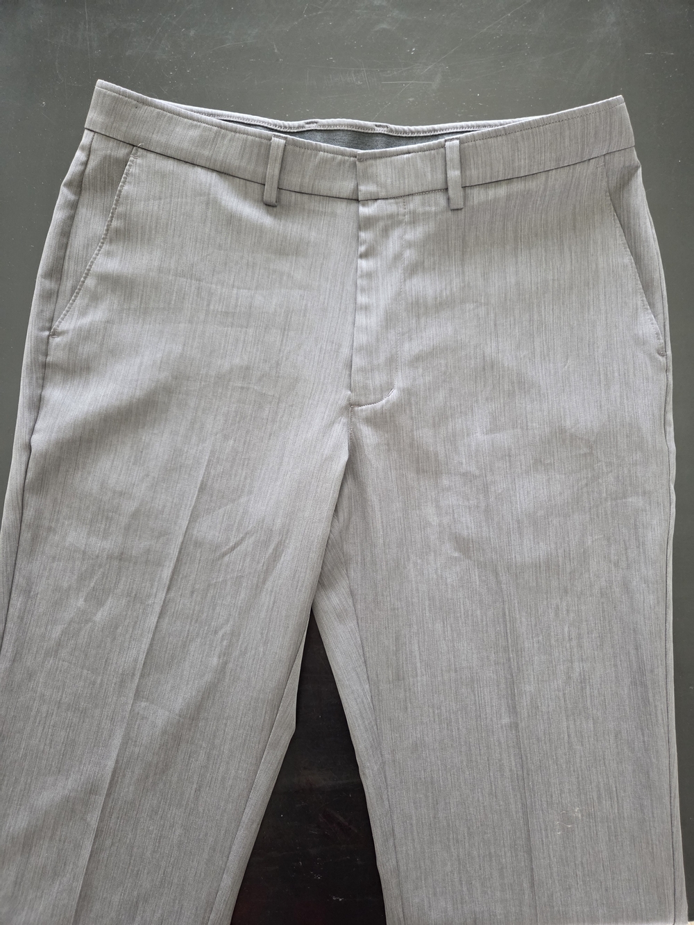 Haggar Gray Men's Dress Pants - Straight Fit 36W 29L